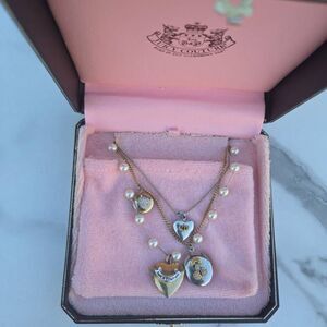 Juicy Couture Y2K Multistrand Locket Pendant Vintage Necklace